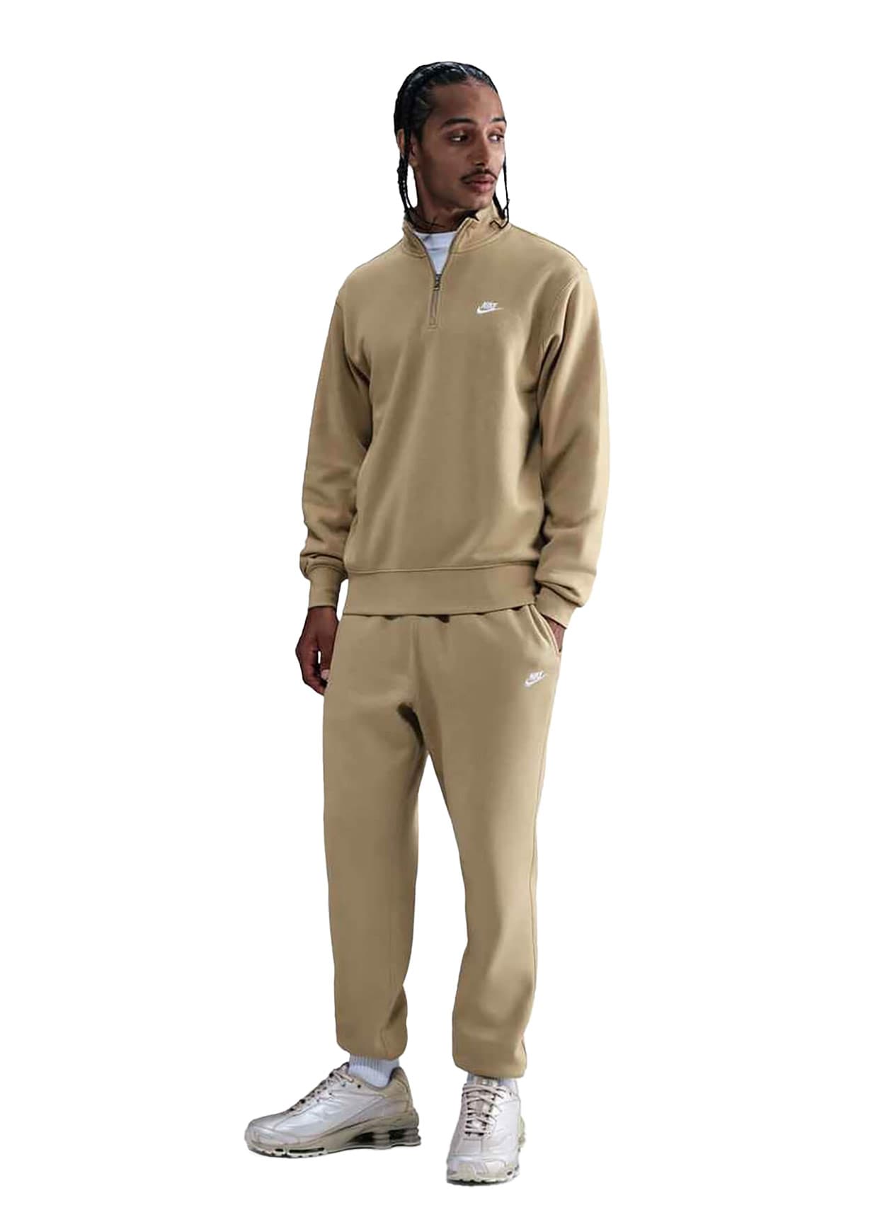 Nike Men's Sportswear Club Half-Zip - Brown 3XL