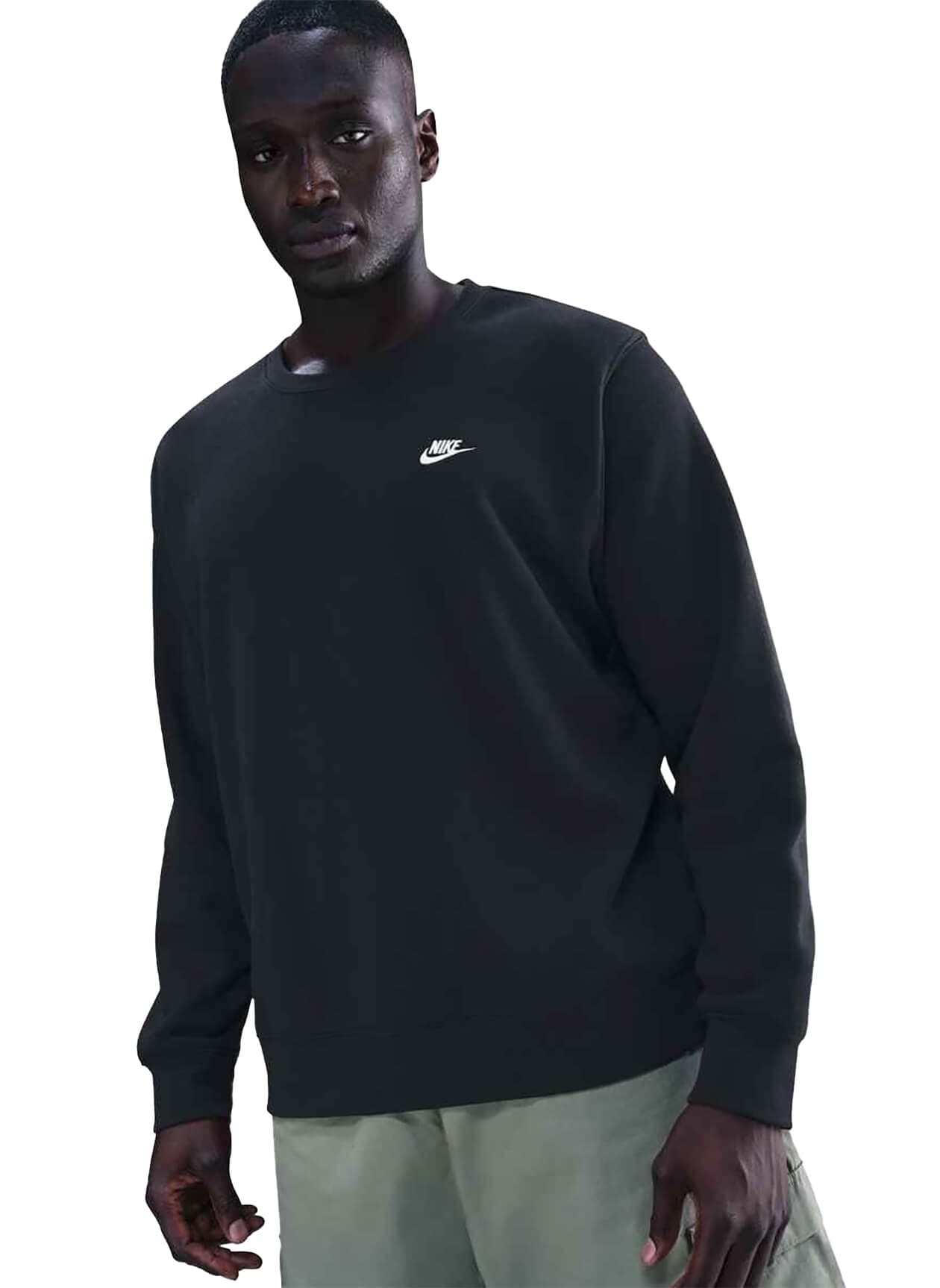 Nike Men's Club Fleece Sweatshirt - Black 3XL
