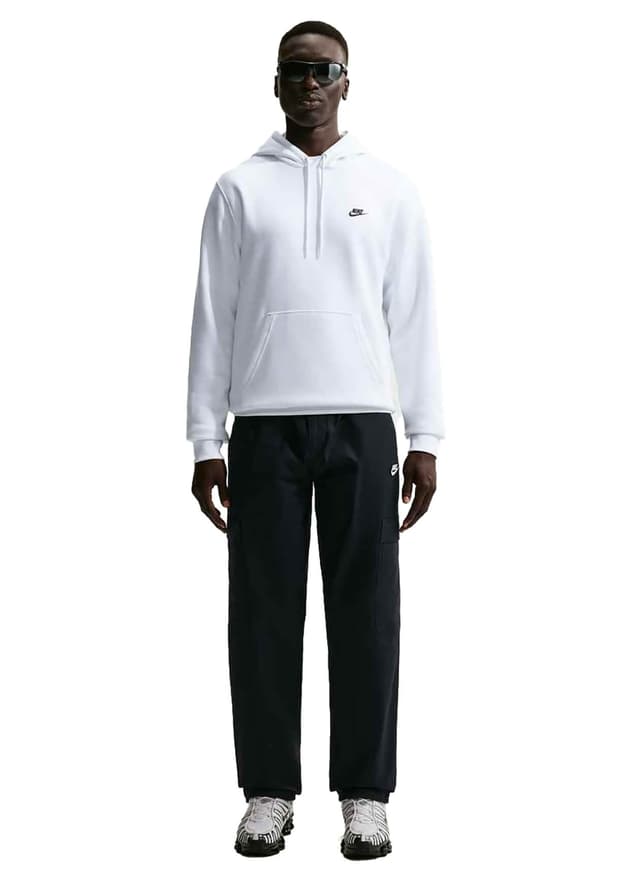 Nike Men's Club Fleece Sweatshirt - White 3XL