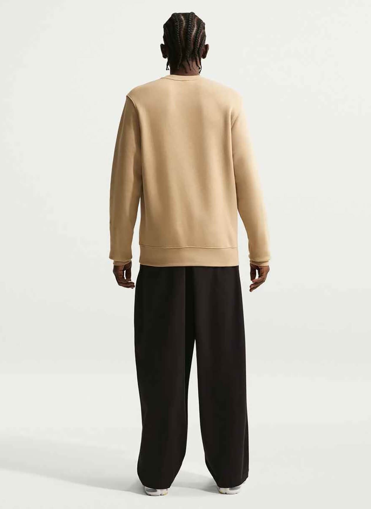 Nike Men's Club Fleece Sweatshirt - Parachute Beige / Obsidian 3XL