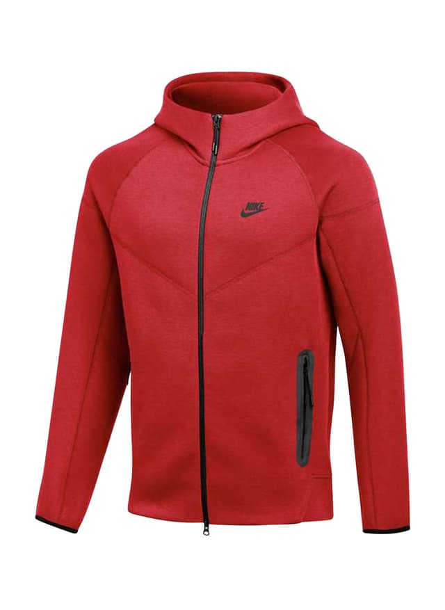 Nike Men's Tech Fleece Full-Zip Windrunner Hoodie - University Red (657) 3XL