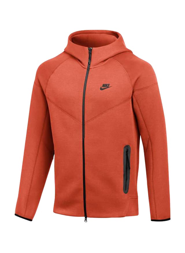 Nike Men's Tech Fleece Full-Zip Windrunner Hoodie - Orange 3XL