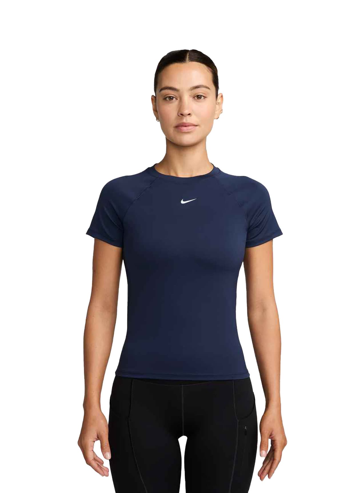 Nike Women's Pro Dri-FIT T-Shirt FA25 - Navy LG