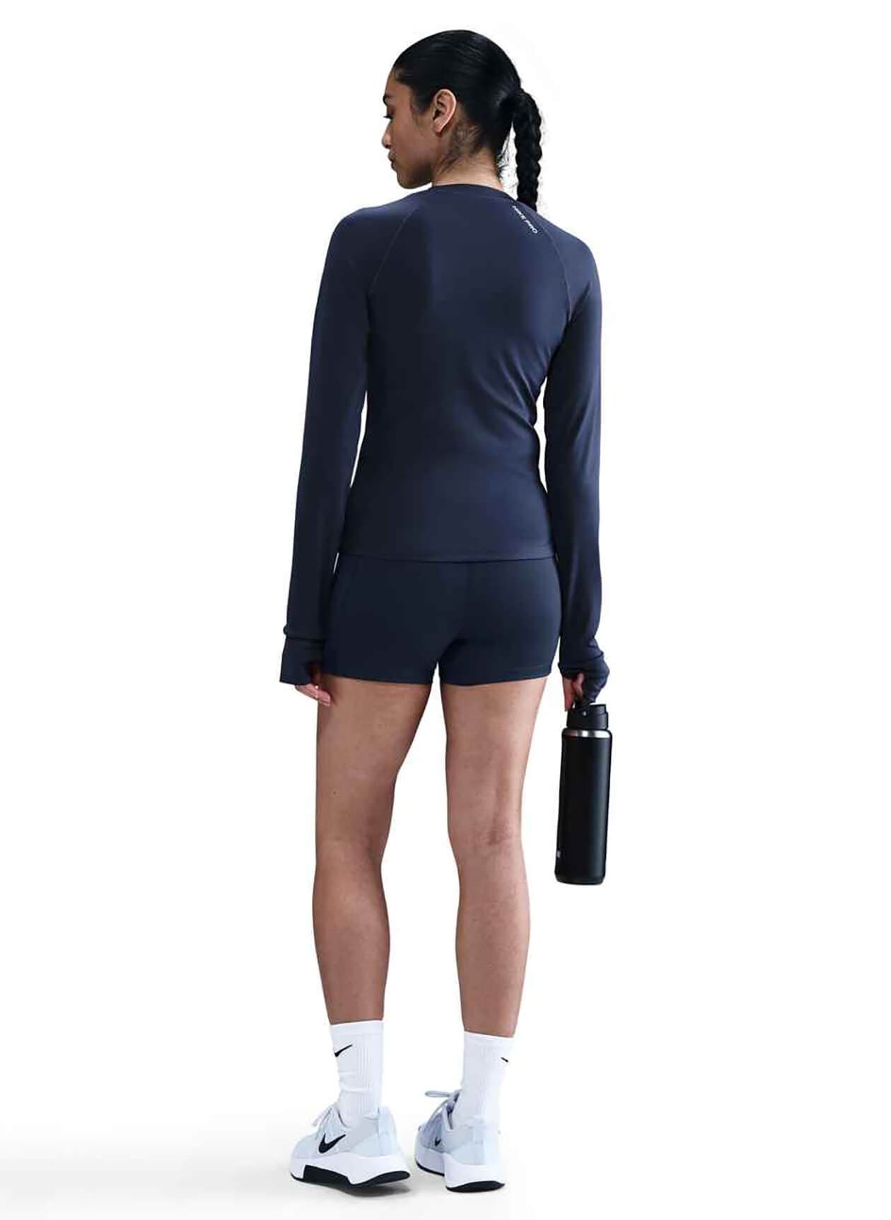 Nike Women's Dri-FIT Long-Sleeve T-Shirt - Navy LG