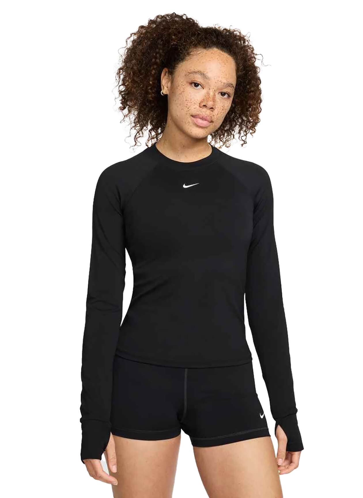 Nike Women's Dri-FIT Long-Sleeve T-Shirt - Cyan LG