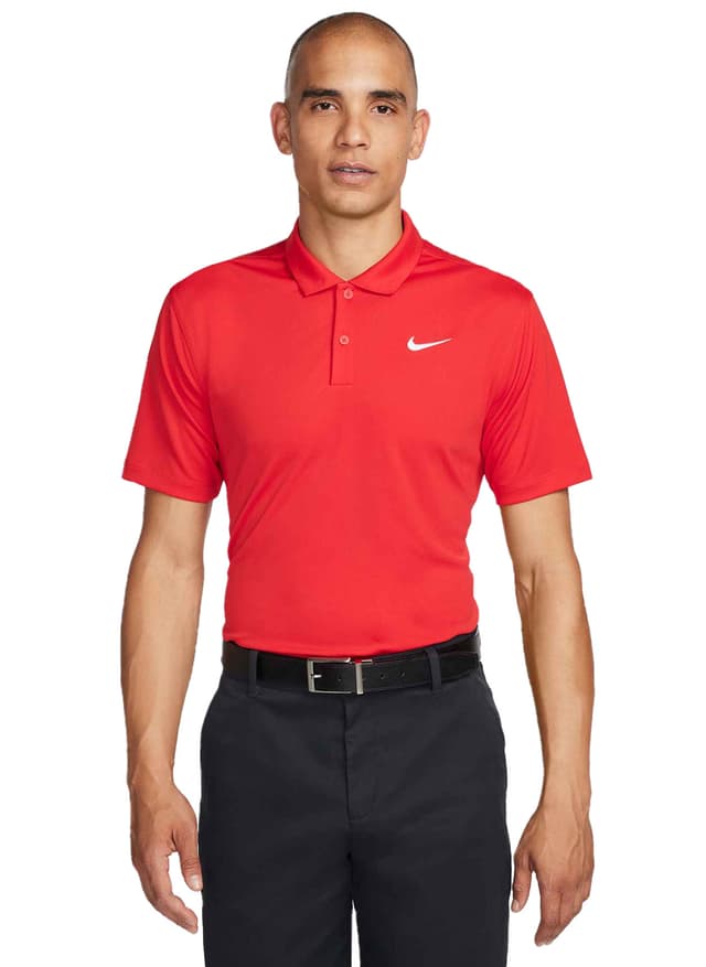 Nike Men's Dri-Fit Solid Core Polo - University Red / White (657) 3XL