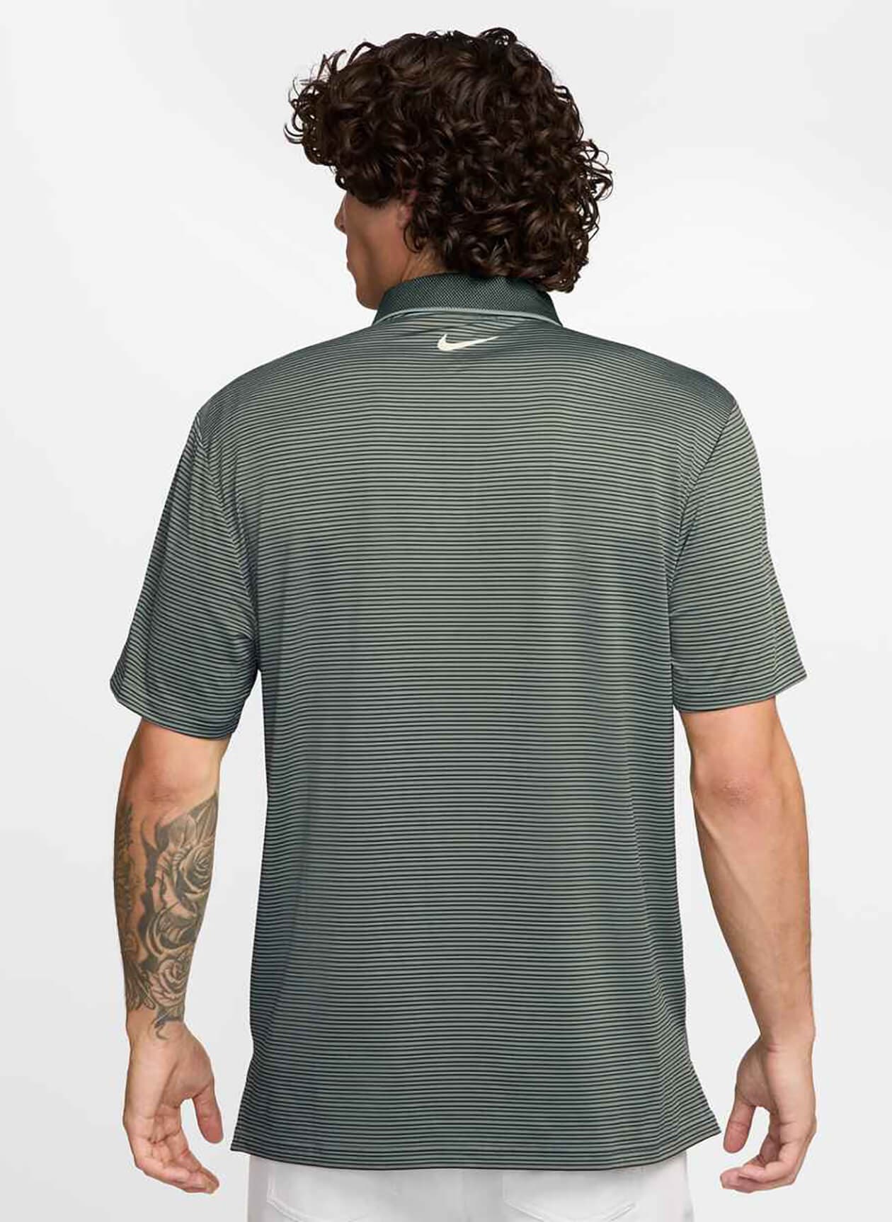 Nike Men's Dri-FIT Striped Golf Polo - Green LG