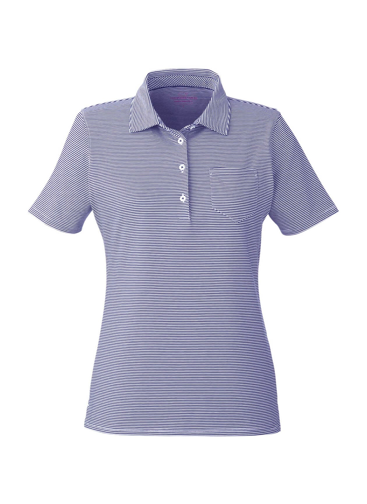 Vineyard Vines Women's Fanshell Polo - Blue LG