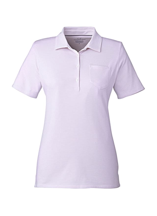 Vineyard Vines Women's Fanshell Polo - Black LG