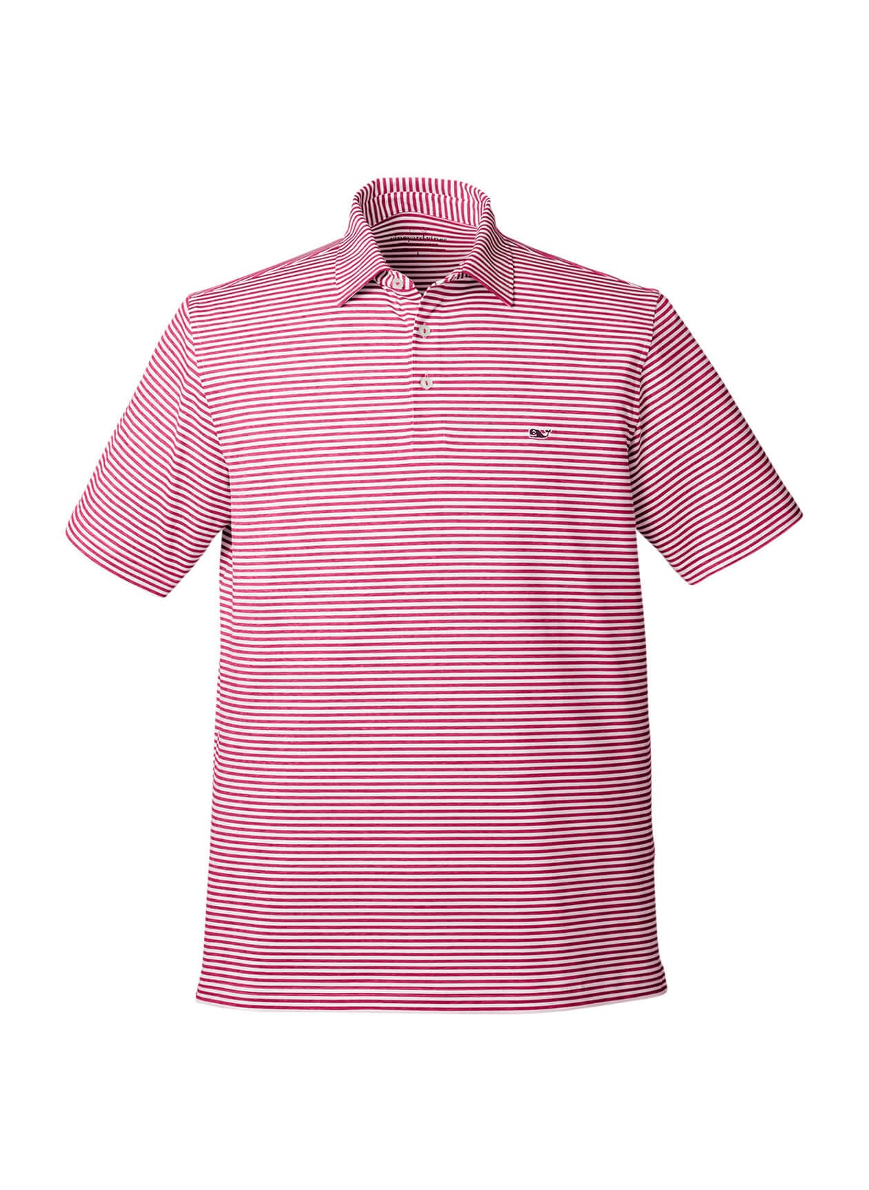 Vineyard Vines Men's Heathered Winstead Sankaty Polo - Red LG