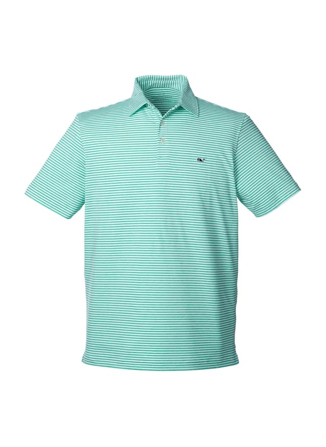 Vineyard Vines Men's Heathered Winstead Sankaty Polo - Green LG