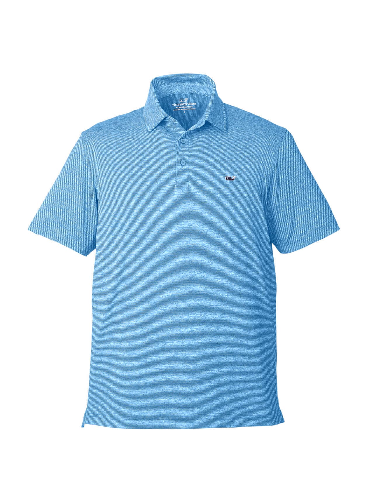 Vineyard Vines Men's Destin Stripe Sankaty Polo - Blue LG