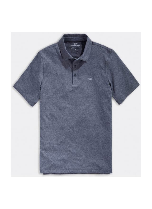 Vineyard Vines Men's Destin Stripe Sankaty Polo - Light Grey,Dark Grey LG