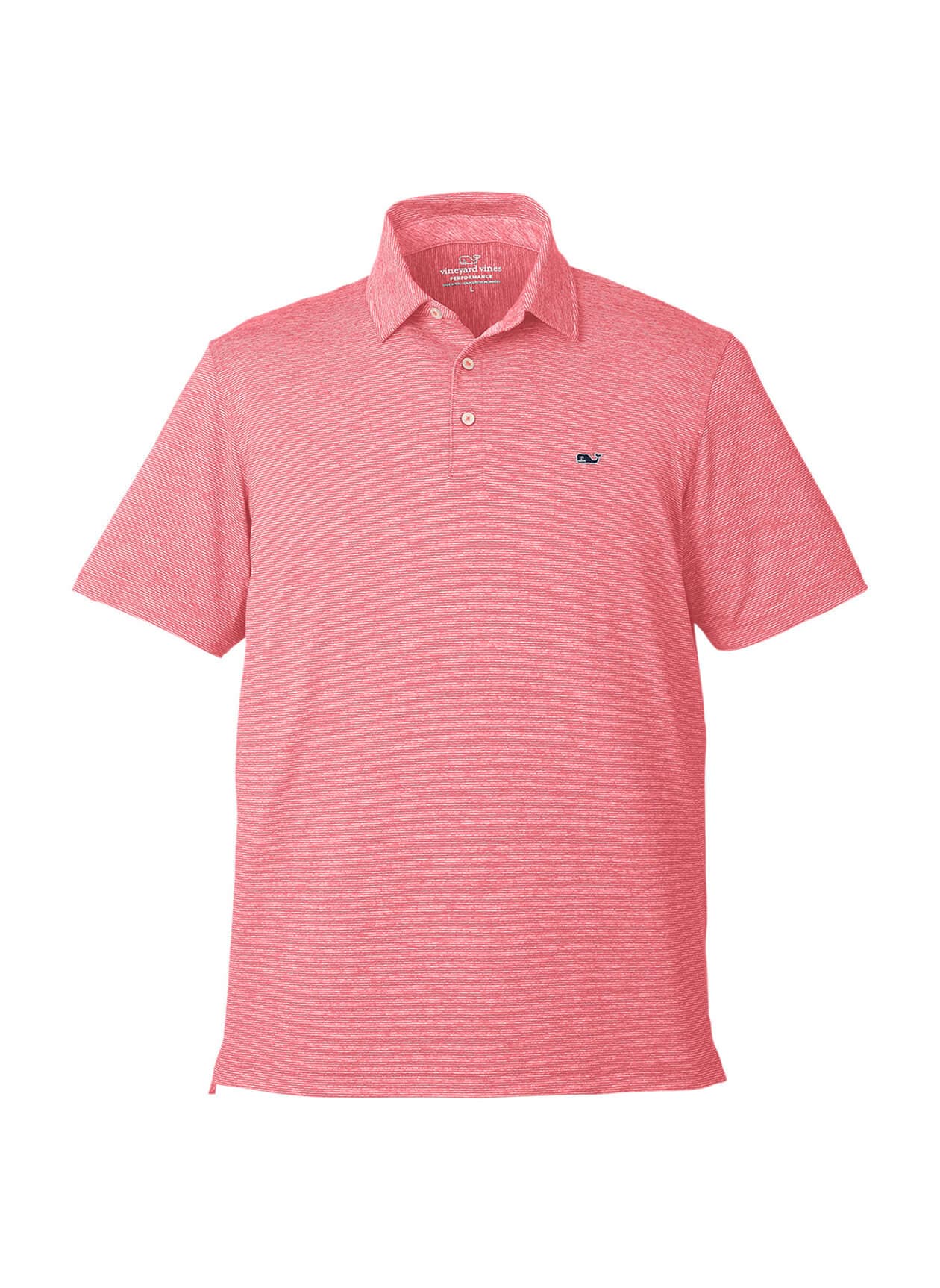 Vineyard Vines Men's Destin Stripe Sankaty Polo - Red LG
