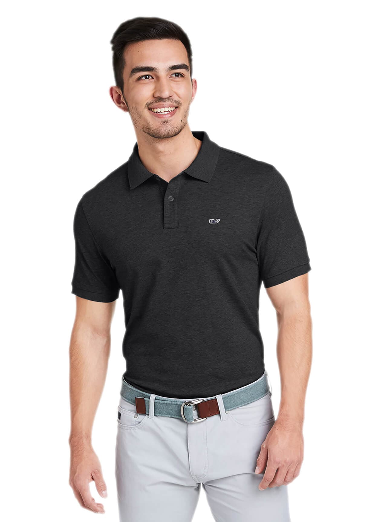 Vineyard Vines Men's Pique Edgartown Polo - Black LG