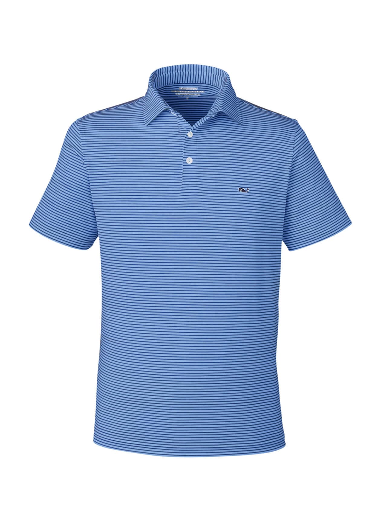 Vineyard Vines Men's Bradley Stripe Sankaty Polo - Navy LG