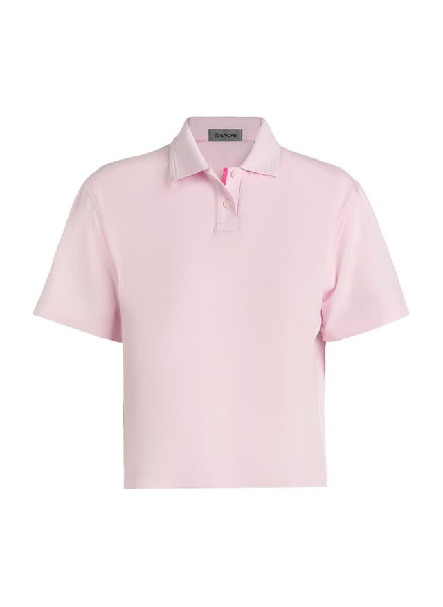 G/FORE	 Women's Tux Quarter-Zip Boxy Polo - Pink LG