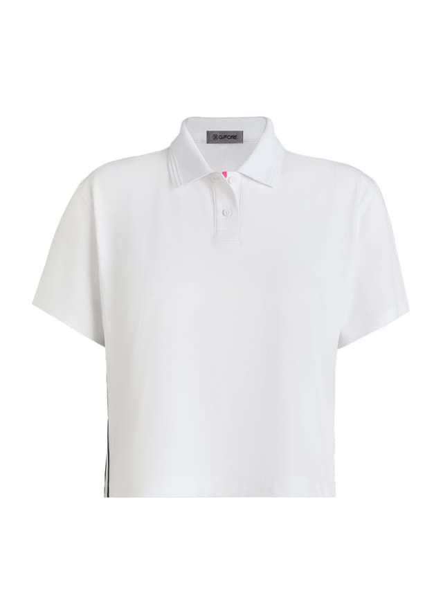 G/FORE	 Women's Tux Quarter-Zip Boxy Polo - White LG