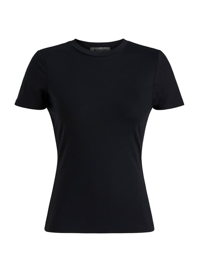 G/FORE	 Women's Tech Nylon Rib Fitted T-Shirt - Black LG