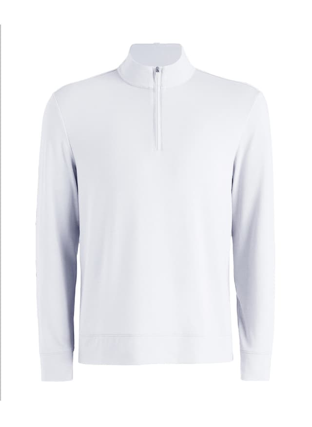 G/FORE	 Men's Luxe Mid Quarter-Zip - White 3XL