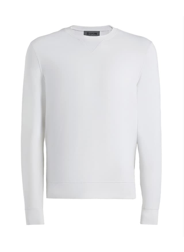 G/FORE	 Men's Lightweight Terry Crewneck - White LG