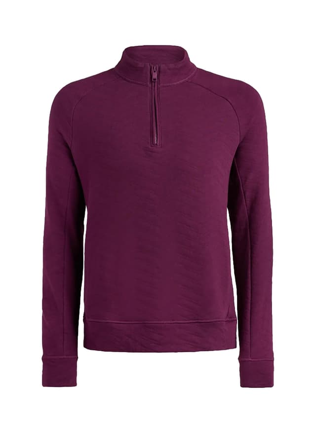 G/FORE Men's Dunes Cotton Quilted Quarter-Zip - Purple LG