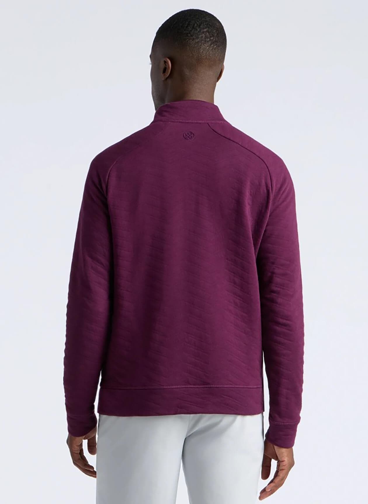 G/FORE Men's Dunes Cotton Quilted Quarter-Zip - Purple LG