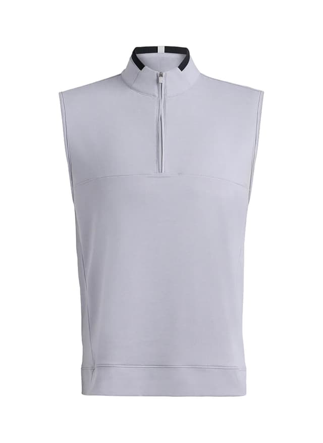 G/FORE Men's Brushed Back Tech Terry Quarter-Zip Vest - Light Grey LG