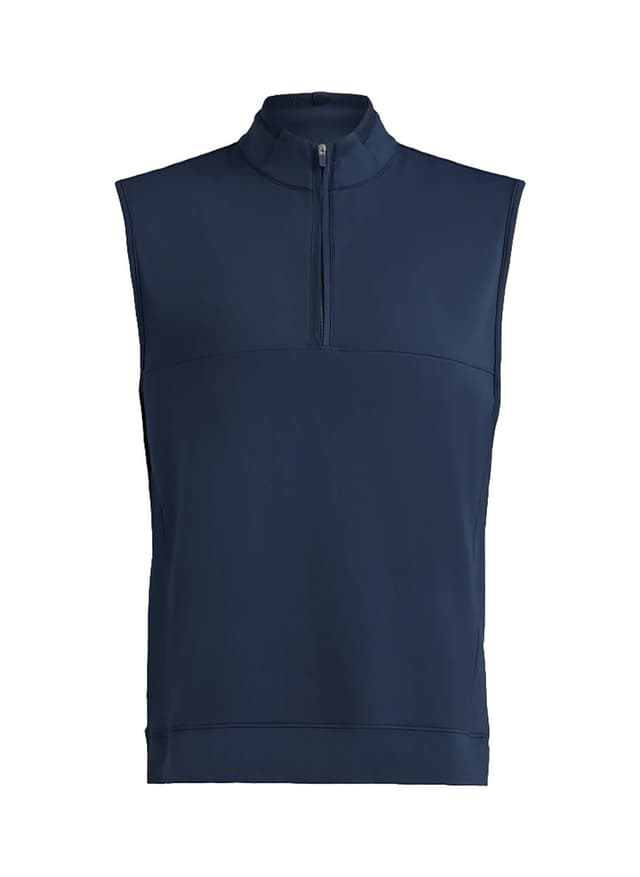 G/FORE Men's Brushed Back Tech Terry Quarter-Zip Vest - Navy LG