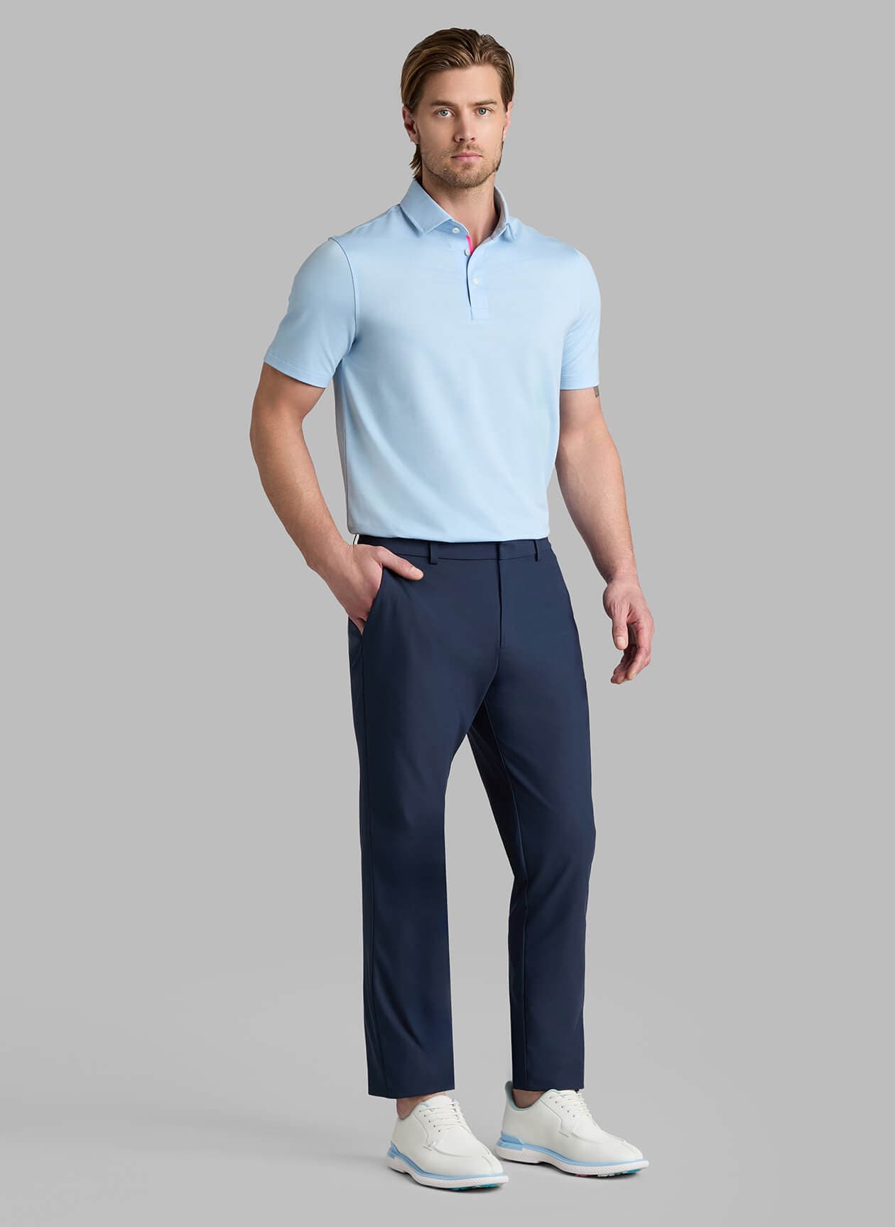 G/FORE Men's All Play Fine Stretch Pique Polo - Cyan 3XL