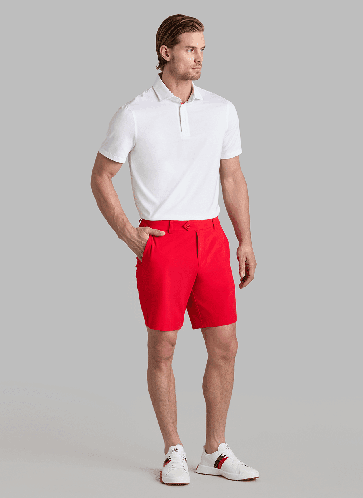 G/FORE Men's All Play Fine Stretch Pique Polo - White 3XL