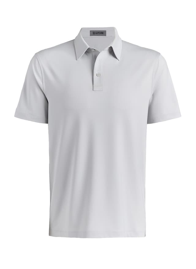 G/FORE	 Men's Solid Tech Jersey Polo - Light Grey 3XL