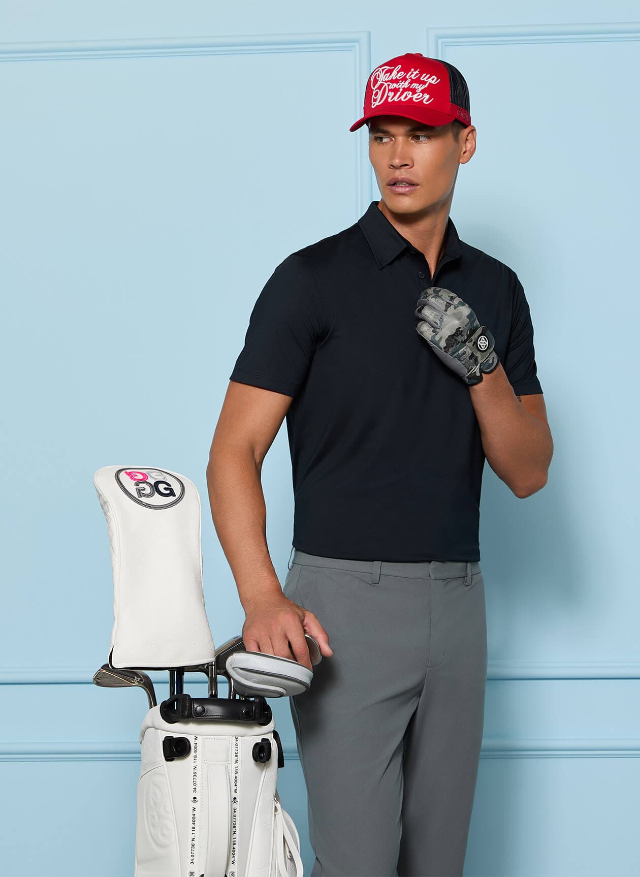 G/FORE	 Men's Solid Tech Jersey Polo - Black 3XL