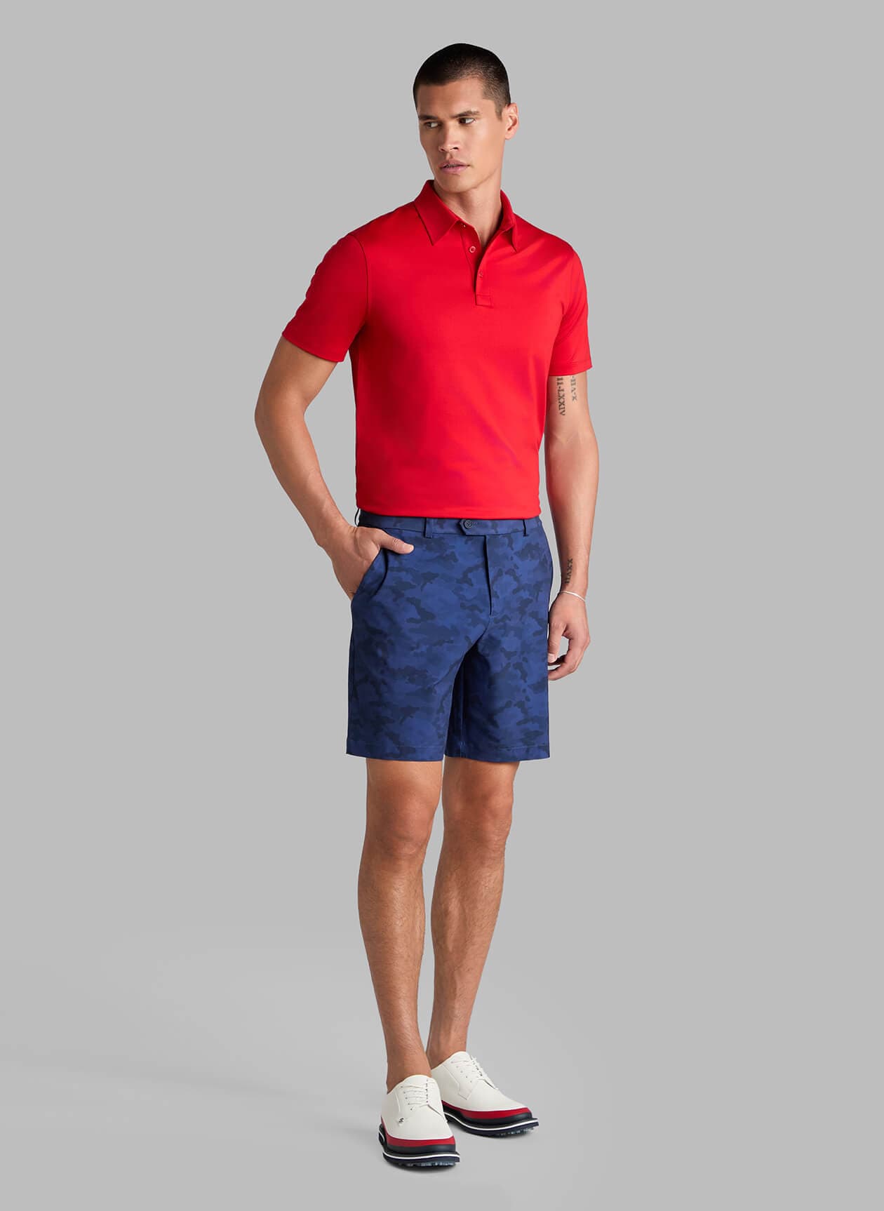 G/FORE	 Men's Solid Tech Jersey Polo - Red 3XL