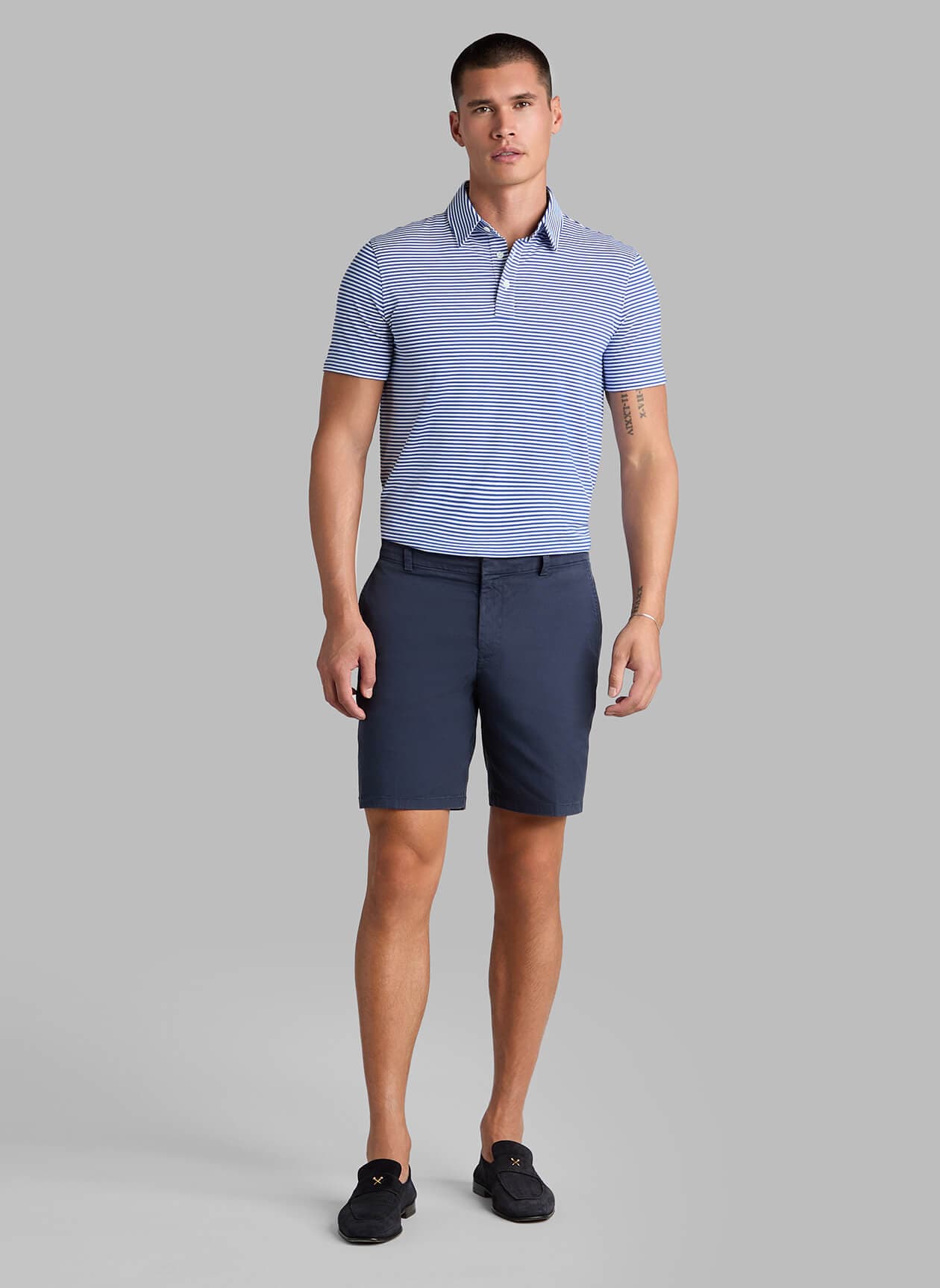 G/FORE	 Men's All Play Stripe Polo - Blue 3XL
