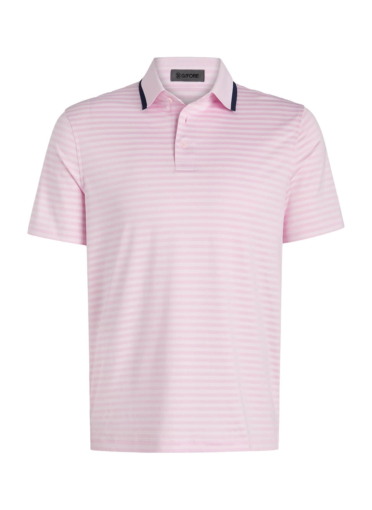 G/FORE	 Men's Perforated Stripe Jersey Polo - Pink 3XL