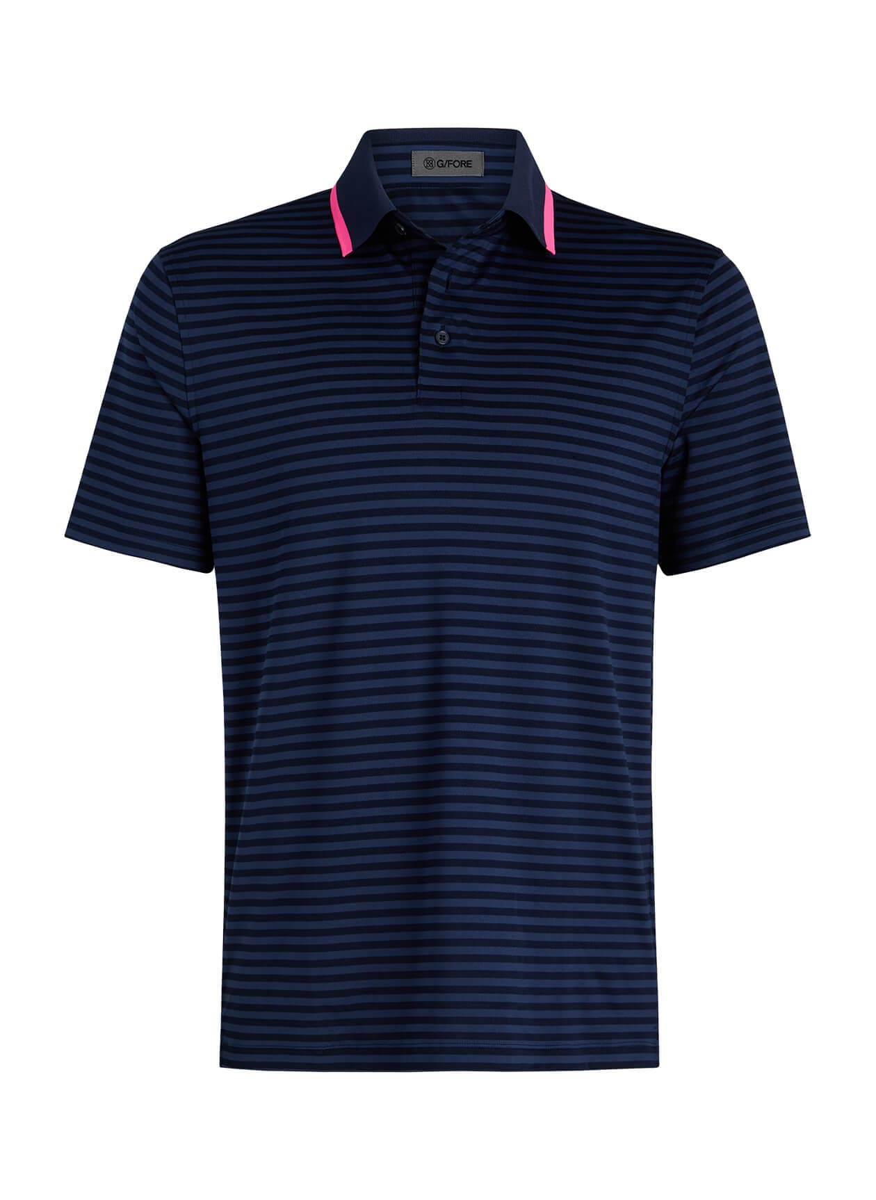 G/FORE	 Men's Perforated Stripe Jersey Polo