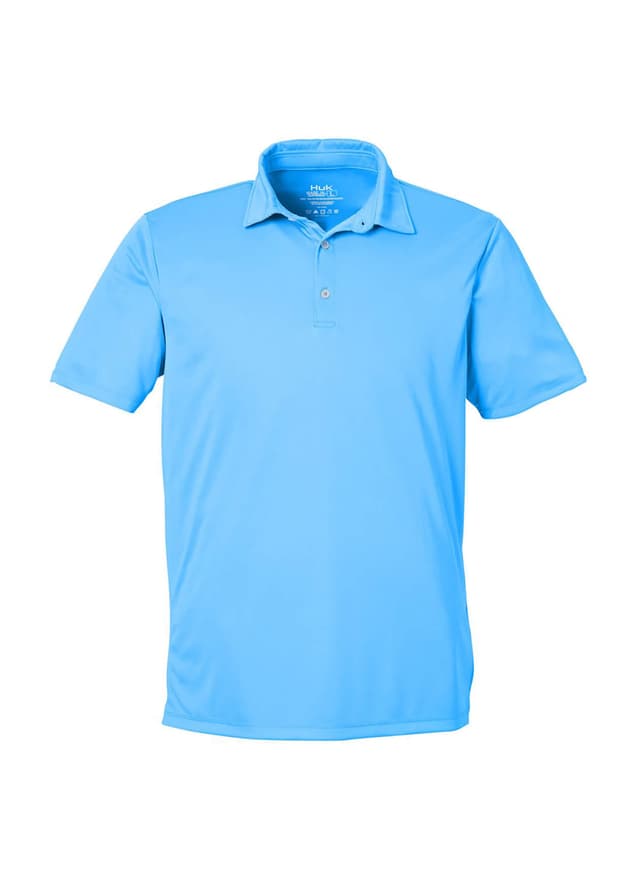 HUK Men's Pursuit Performance Polo - Cyan LG