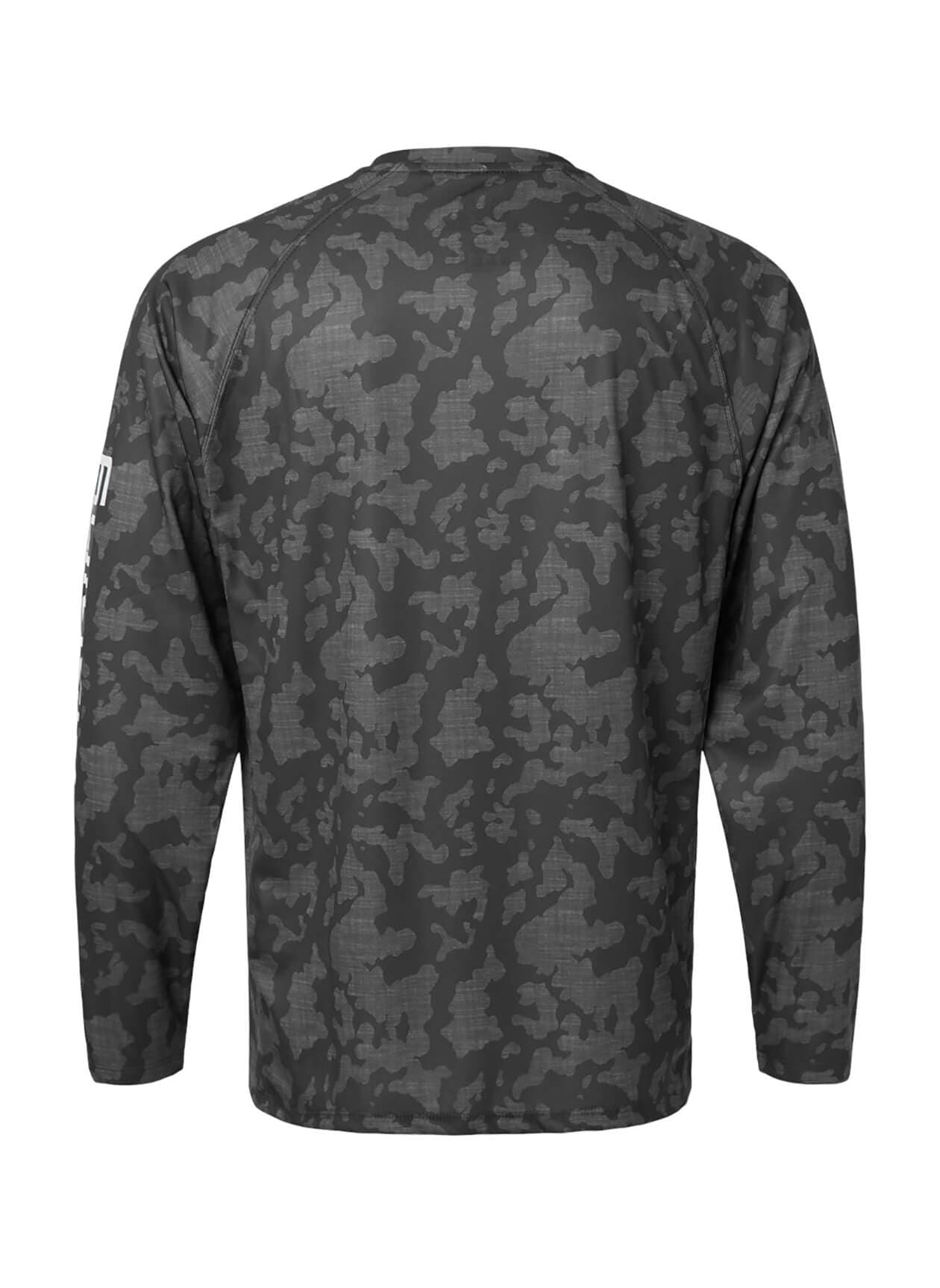 HUK Men's Lopro Running Lakes Long-Sleeve T-Shirt - Dark Grey LG