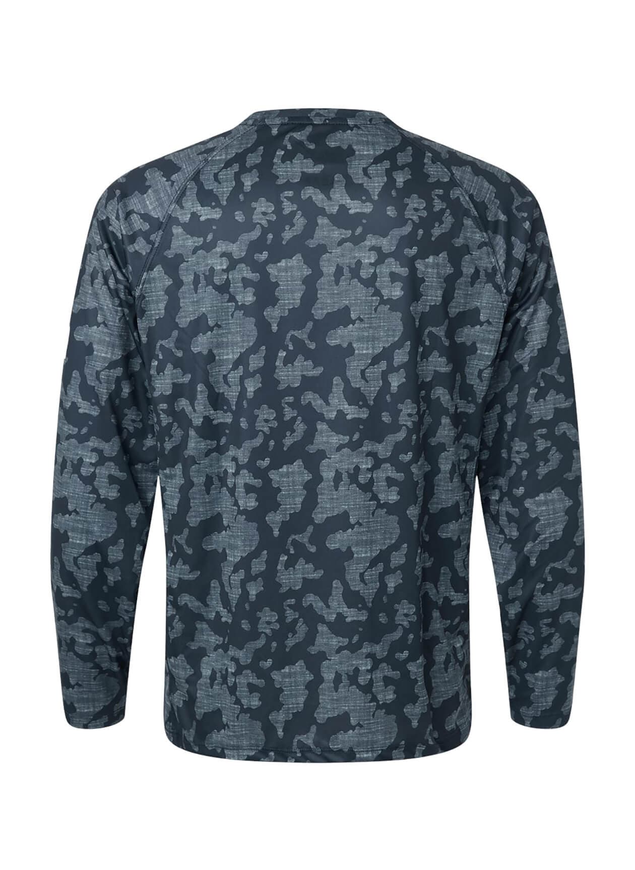 HUK Men's Lopro Running Lakes Long-Sleeve T-Shirt - Sargasso Sea LG