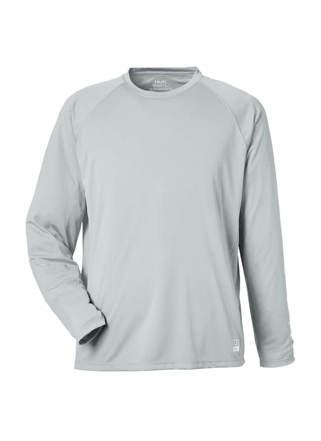 HUK Men's Men's LoPro Pursuit Long-Sleeve T-Shirt - Light Grey LG