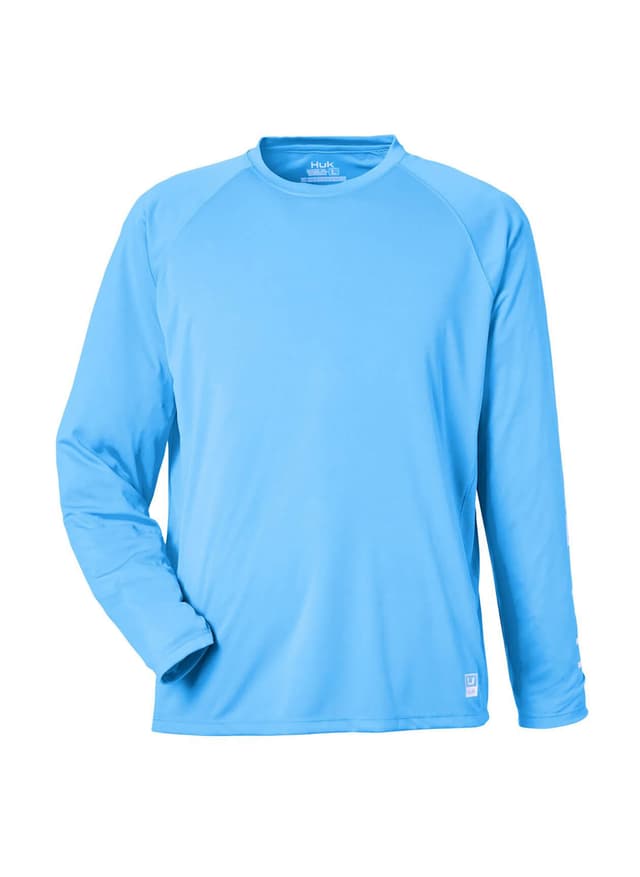HUK Men's Men's LoPro Pursuit Long-Sleeve T-Shirt - Marolina Blue LG