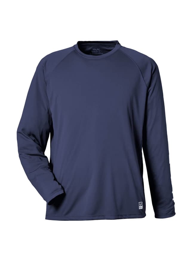 HUK Men's Men's LoPro Pursuit Long-Sleeve T-Shirt - Navy LG