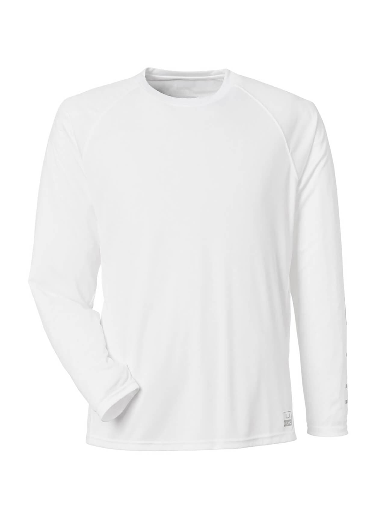 HUK Men's Men's LoPro Pursuit Long-Sleeve T-Shirt - White LG