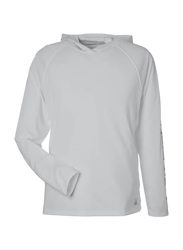HUK Men's LoPro Pursuit Long-Sleeve Hooded T-Shirt - Light Grey LG