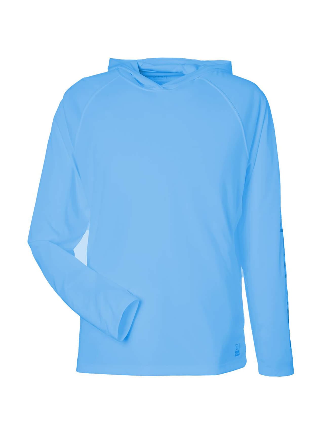 HUK Men's LoPro Pursuit Long-Sleeve Hooded T-Shirt - Marolina Blue LG