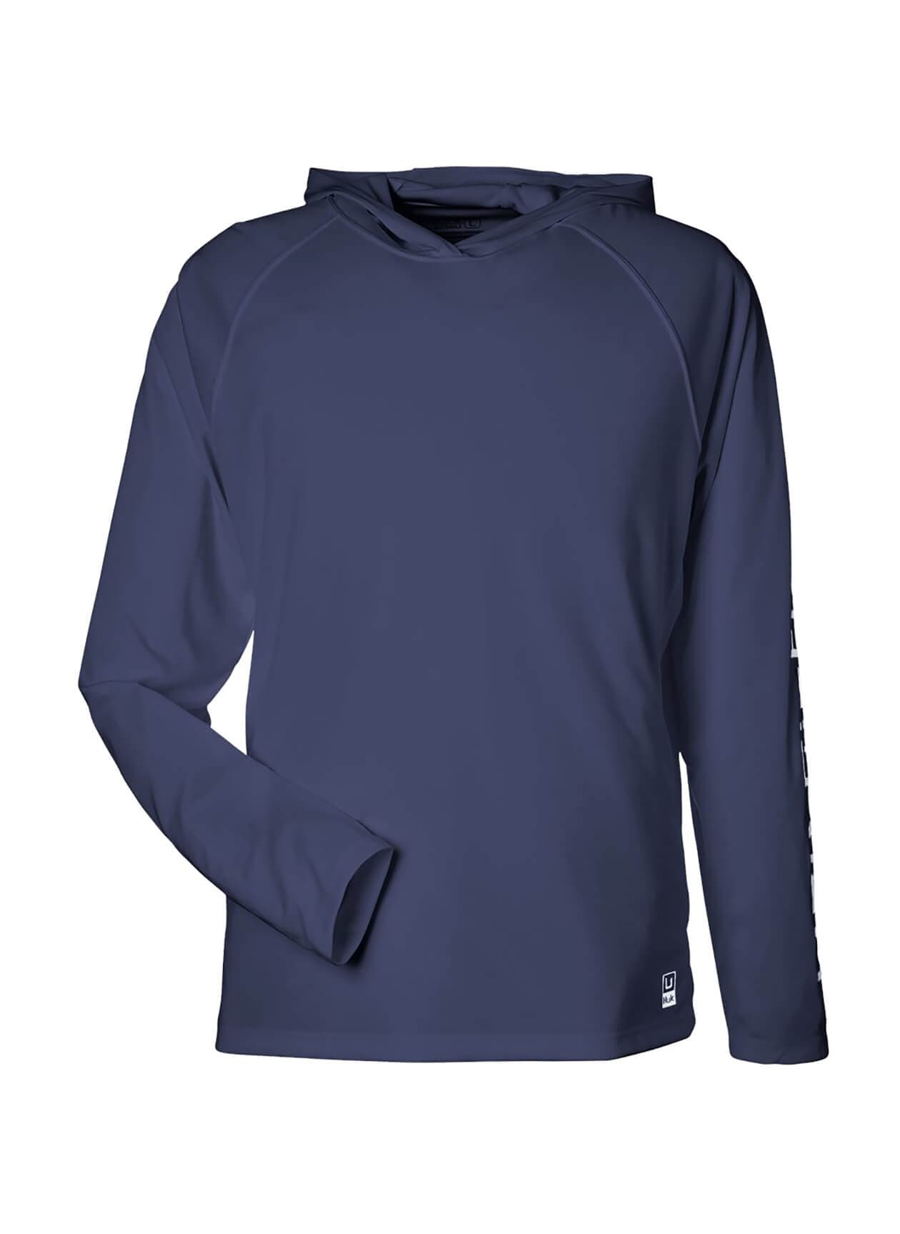 HUK Men's LoPro Pursuit Long-Sleeve Hooded T-Shirt - Navy LG