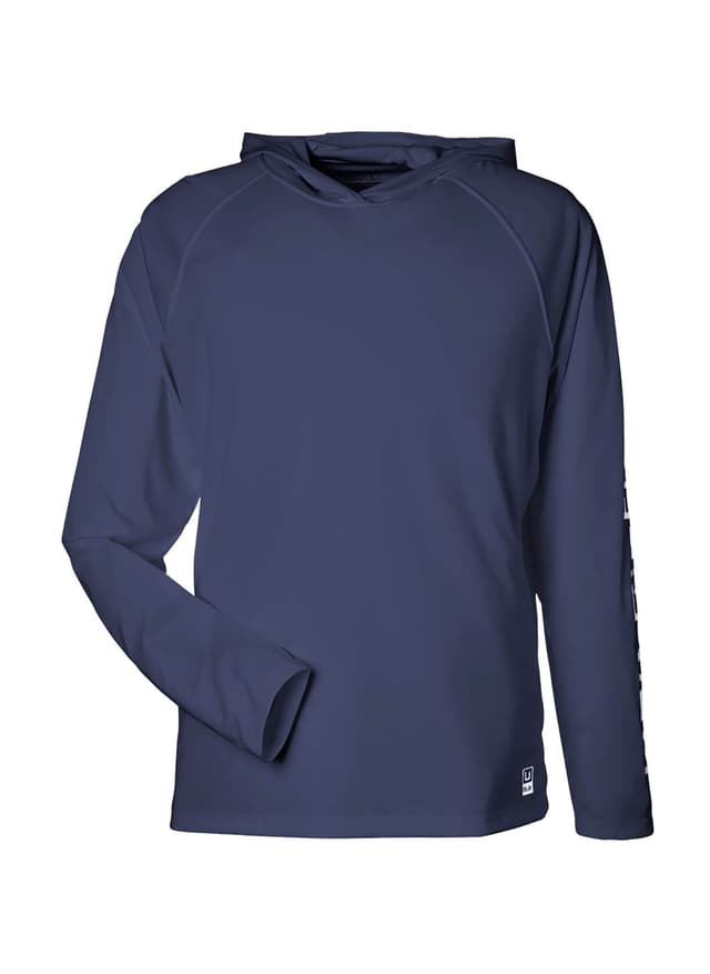 HUK Men's LoPro Pursuit Long-Sleeve Hooded T-Shirt - Navy LG