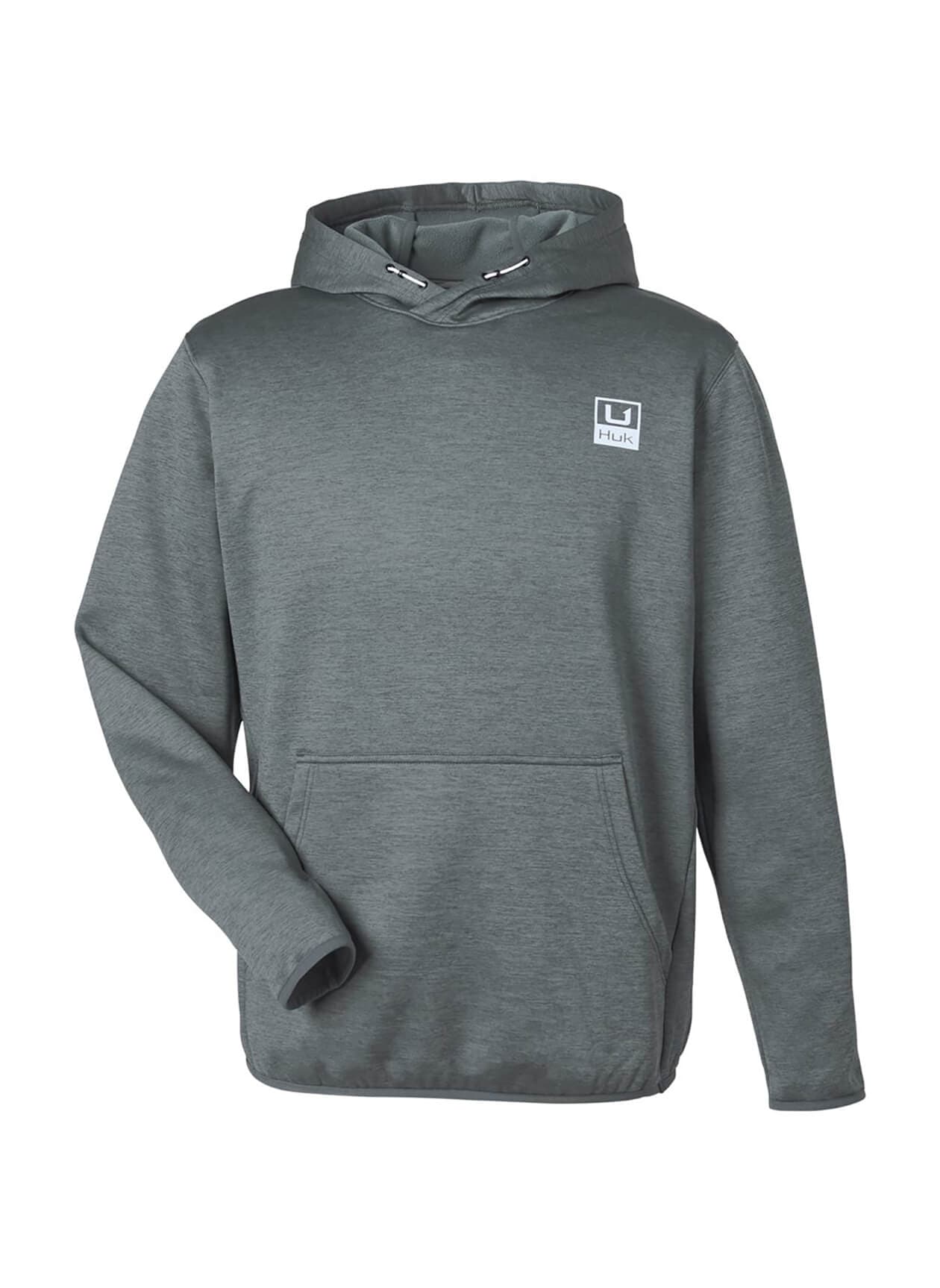 HUK Men's Coldfront+ Performance Hoodie - Dark Grey LG