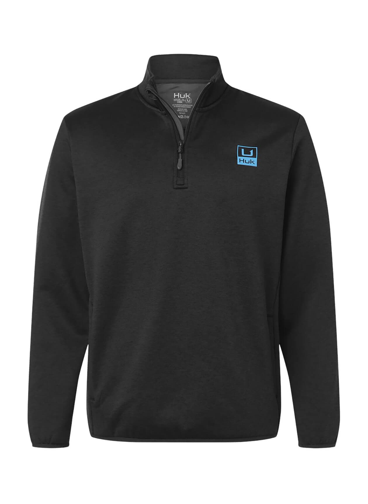 HUK Men's Coldfront+ Quarter-Zip Pullover - Black 3XL